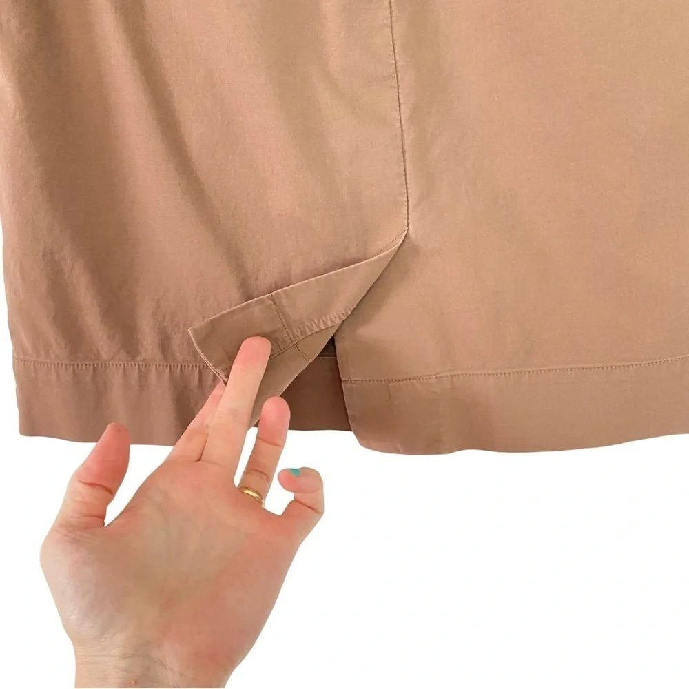 Anthropologie Elevenses Tan Skirt Womens Size 6 Small Safari Pleated Pockets